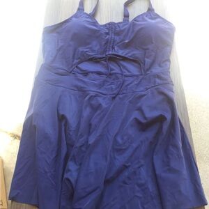 Elegant Blue Women's Swim Dress
